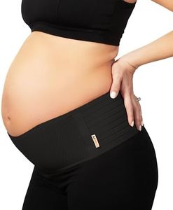 AZMED Maternity Belly Band for Pregnant Women - Breathable Pregnancy Belly Support Band for Abdomen, Pelvic, Waist, & Back Pain - Adjustable Maternity Belt - Belly Band Pregnancy Support (Black)