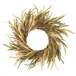 YNYLCHMX 18" Fall Wreaths for Front Door, Artificial Autumn Wreath, Fall Door Wreath with Foliage for Home Porch Window Wall Farmhouse Decor, Indoor Outdoor, Holiday Decor