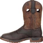 Rocky Men's Original Ride FLX Western Boot, Dark Brown Crazy Horse, 7.5