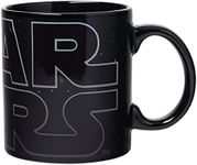 Silver Buffalo Star Wars Logo Heat Reveal Ceramic Coffee Mug Featuring Boba Fett, Yoda, Luke, C3PO, R2D2, Darth Vader, and Stormtrooper, 20-Ounces