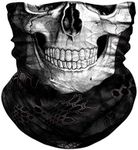 JOEYOUNG Skull Face Mask UV Sun Dust Neck Gaiter Bandana Headwear Motorcycle