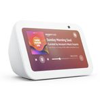 Echo Show 5 (Newest gen), Smart display and alarm clock with clearer sound, White, with Alexa+ Early Access