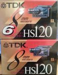 TDK 8mm Video Cassette HS 120 6 pack