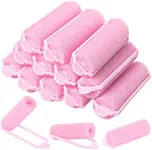12 Pcs Foam Sponge Hair Rollers 2.4 Inch Hair Curlers to Sleep In Soft Sleep Rollers hair curlers for Curls Style Heatless Hair Curler