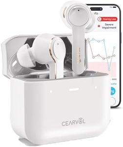 Cearvol Diamond X1 OTC Hearing Aids with Bluetooth Customizable App Hearing Test, Streaming Ability, Directional Sound Collection, for Mild to Moderate Hearing Loss, White