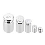 Gram Scale Weight Set, Calibration Weight Kits, Measurement Weight, Scale Balance Chrome Plating Calibration Precision Weight Kits Small Weights for Crafts Scale Weight Plating,1g 2g 5g 10g 20g, 5 Pcs