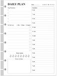 ZGMJ Undated Daily Planner Refill - A5 Day Planner Insect To Do List, 100 Sheets/200 Pages Planner and Lined Refill, 8-Disc Discbound Planner Notebook,100 gsm White Paper, 5.8'' x 8.3'', Junior Size