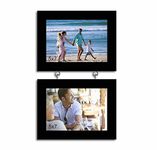 Art Street Store Tremendous Twin Pearl Drop Hanging Photo Frame Set of 2 Photo Frames for Home & Office Decoration - Black (5x7 Inch)