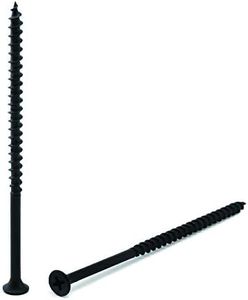#8 x 4" Wood Screw 100PCS Black Phosphate Coated Stainless Flat Truss Head Fast Self Tapping Drywall Screws by SG TZH