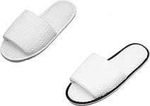 LUXEHOME Waffle Open Toe Spa Slippers, 14 Pairs per Case Include 2 Different Sizes