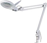 Owl Magnification LED Magnifying Lamp with Light - 6,000K Eye Friendly Daylight Illumination 3x Table Magnifying Glass - Illuminated Magnifier - Beauticians Craft Hobbies - Adjustable Swivel Arm Plug