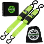 StarLeaparts Transom Tie Down Kits (2PK) -2" x 48" Boat Transom Straps - 1,200lb Break Strength Boat Straps for Trailer, Boat or Kayak Secure(Green)