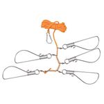 Fishing Stringer Clip Heavy Duty Fish Lock Cable Nylon Ropes with 5 Stainless Steel Lock Snaps Fishing Gear Kit Accessory