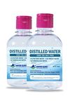 WATER CLINIC Ultra Pure Di-Ionised Distilled Water For Battery/Inverter/Medical Equipment'S/Chemicals And Cosmetic Formulations - With Flip Cap/250Ml Bottle Pack Of 2 ,deionization, White