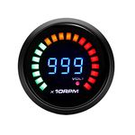 ETOPARS Universal Car Vehicle 2inch 52mm Smoke Tint Len Digital RPM Tacho Tachometer Gauge Meter Kit 20 LED Light Display Racing Gauge