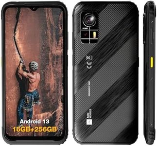 AGM H6 Rugged Smartphone 2024, Ultrathin Mobile Phone Unlocked, Android 13, 8 + 256GB, Expandable to 512TB, IP68/69K Waterproof Phone with 3 Card Slots, 4G Dual SIM, NFC, GPS