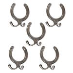 Hammer and Tongs - Horse Shoe Double Coat Hook - W100mm x H110mm - Raw - Pack of 5