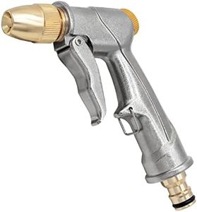 DERASL Garden Hose Gun,Spray Gun Garden Hose Nozzle 100% Metal with Adjustable Water Flow for Car Wash,Showering Pets and Watering Plant Pressure Washer Accessories