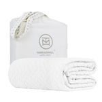 Threadmill Queen Size, Soft White Blanket/Coverlet - Premium & Luxurious Quality Throw, Made from 100% Long Staple Combed Cotton, Jacquard Matelasse Finish for All Seasons, 90x90 inch