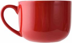 CAILIDE Jumbo Soup Mug 50oz/1420ml lagrge Ceramic Soup Mug Oversized Soup Bowls with Handles for Coffee, Tea, Ice Cream, Cereal (Red)