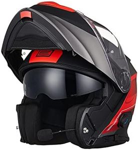 ORIGINE Casque de Moto Bluetooth Casque Modulable Intégral avec Double Visiè Homologué ECE 22-06