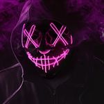 OWill Halloween Mask, Scary LED Light Up Mask, 3 Lighting Modes，Scream Purge Mask Halloween Costumese Cosplay Masks for Adults Kids (Purple)