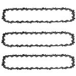 CHYHYR 3 Pieces 8 Inch Chainsaw Chain 33 Drive Links .050" Gauge, 3/8" LP Pitch, S33 Pole Saw Chain for 8-Inch Bar Compatible with Greenworks, Portland, Remington, Sun Joe, Kobalt and more