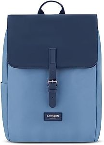 LARKSON Mochila Mujer & Hombre Verde - IDA - Bolso Mochila Moderna - Compartimento Portátil 13 Pulgadas - Para Trabajo, Ciudad, Universidad - Repelente al agua