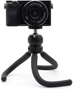 MyGadget Trépied pour Appareil Photo - Stand Stabilisateur Ultra Flexible - Pod Universel Voyage avec rotule pour Canon, Nokia, Sony - Noir