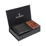 WildHorn® Gift Hamper for Men - Classic Men's Leather Wallet and Credit Card Holder