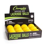 Champion Sports Official Lacrosse Balls (Yellow, Pack of 12)