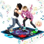 FUCEORUY Dance Mat for Kids Aged 4-8 Electronic Dance Mats with Light up, Built-in Music Dance Pad 3 Game Modes Dance Toys with AUX, Christmas Birthday Gifts Toys for Girls and Boys Ages 4-12