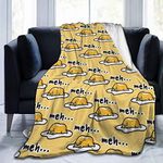 TOBEEY Throw Blanket Classic Home Blanket Flannel Fleece All Season Fade Resistant Chair Decorative Blankets, Gudetama Cute, 50x60 Inches