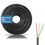 Solid Sprinkler System Wire, 18 Gauge Irrigation Wire with UV Resistant PVC Jacket Sprinkler Cable for Underground Irrigation System, Field Central Control System, 30V, UL Listed (18/4, 250 Ft)