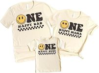 One Happy Dude 1st Birthday Matching Family Outfits for Mom and Dad for Baby Boys and Baby Girls, Happy Mama, X-Large