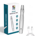 IZTAK Microneedling Pen Professional Derma Pen with Adjustable Needle Depth, 3 Speed Rechargeable Micro Needling Device for Acne Scars, Wrinkles, Hair Growth Skin Repair, & More