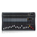 ZRAMO ZM120 Sound Mixer Board 12 channel Premium Analog Mixer with Multi-Track USB Bluetooth and 48V Phantom power For Studio Karaoke PC Live Performance KTV Home Stage Music Effects (16-Channel)