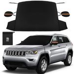 BOGI Windshield Cover for Snow and Ice, 600D Car Windshield Snow Cover with 2 Mirror Covers Magnetic Frost Guard Windshield Snow Cover Waterproof Winter Car Accessories for Car Windshield Protection