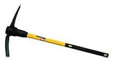 Unibos Pick Axe with Fibreglass Handle Shaft Non-Slip Rubber Grip 90cm Heavy Duty