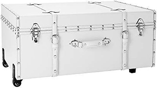 DormCo The Texture Brand Wheeled Trunk - White - Large