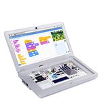 ELECROW CrowPi 2 Laptop for Raspberry Pi 4, Programming Learning Kit with Raspberry Pi 4B 4GB Board and 11.6 Inch IPS Screen, STEM Coding Educational Electronic Kit for Beginner - Advanced Kit, Silver