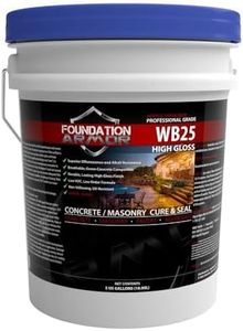 Armor WB25 High Gloss Wet Look Concrete Sealer and Cure & Seal 5 Gallon - Professional Grade Color Enhancing Water Based Acrylic Sealer for Exterior Concrete and Pavers