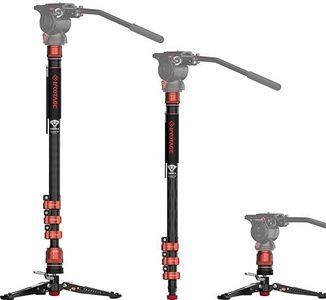 IFOOTAGE Monopié con soporte Cobra 3 C180F-P, monopié para cámara de 71 pulgadas, 181 cm, monopié de fibra de carbono, trípode de aluminio, carga máxima 17,64 lbs/8 kg
