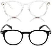 ARICKS Blue Light Blocking Computer Glasses Round Classic Retro Clear Lens Eyeglasses Frame for Women and Men