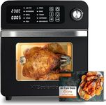 HYSapientia 15L Large Air Fryer Oven With Rotisserie For Family Digital Knob 1700W 10-in-1 Airfryer Toaster Air Convection Mini Oven electric and grill, With Recipe Cookbook,Full Accessory Set