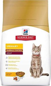 Hill's Science Diet Adult Urinary & Hairball Control Cat Food, Chicken Recipe Dry Cat Food, 3.5 lb Bag