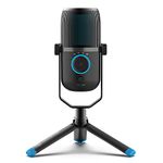 JLab Talk USB Microphone - Desk PC Mic, Condenser Podcast Microphone, Streaming, Gaming, Computer & Laptop Microphones, Plug & Play with 4 Directional Pattern Modes, Volume Control, Quick Mute & USB-C