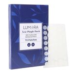 Lumora Acne Pimple Patch- 72 Patches| 100% Hydrocolloid|Absorbs Pimple Overnight, Reduces Excess Oil |Acne Pimples Patches for Face Women & Men, Invisible, Waterproof, Safe for All Skin Types