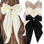 3Pcs Silky Satin Hair Bows for Wome