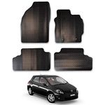 Rubber Car Mats Compatible with Toyota Auris (2007-2013) Tailored Fit Rubber Floor Mats Set Accessory Black Custom Fit 4 Pieces with Clips - Anti-Slip Backing, Heavy Duty & Waterproof